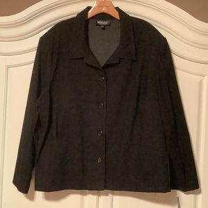 NWT Briggs New York 3X black button up top/jacket